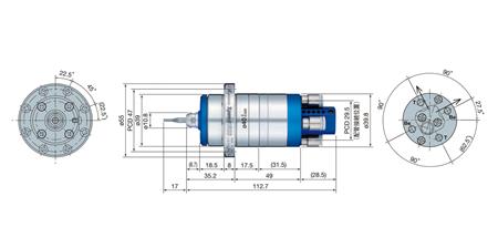 Xpeed1600气浮主轴尺寸.jpg Xpeed1600气浮主轴尺寸.jpg