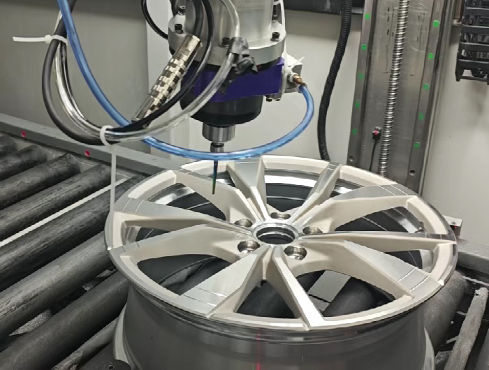 铝合金轮毂浮动去毛刺主轴