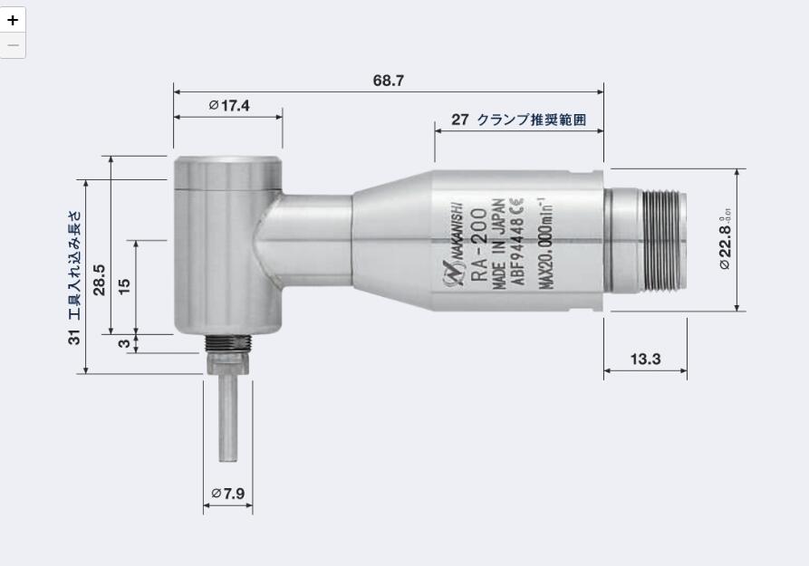 RA-200直角<a href='gaosuzhuzhou.htm' class='keys' title='点击查看关于电主轴的相关信息' target='_blank'>电主轴</a>产品尺寸.jpg